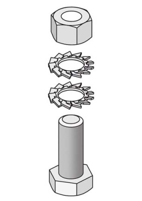Направляющая для соединения цоколей, установленных один над другим ABB TriLine-R ABB Triline-R RZ5P4