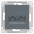 Розетка двойная компьютерная RJ45+RJ45 кат.5E механизм Schneider Electric AtlasDesign Грифель Systeme Electric AtlasDesign ATN000785