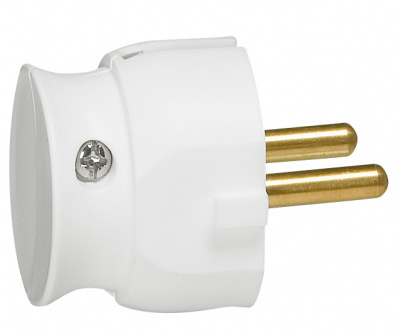 Вилка 2К 16A ультраплоская пластик, белая Legrand Элиум Legrand  050183