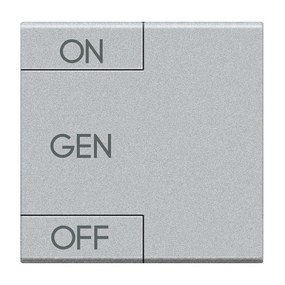 LivingLight Клавиша ON OFF GEN 2 модуля, цвет алюминий Bticino Bticino  NT4911M2AFN