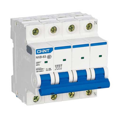 Автоматический выключатель NXB-63 4P 63A 6кА х-ка B CHINT CHINT  814280CHINT