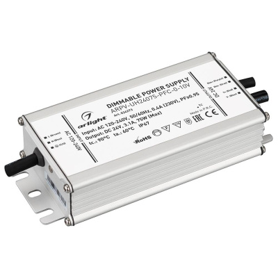 Блок питания ARPV-UH24075-PFC-0-10V 24V, 3.1A, 75W Arlight Arlight ARPV-UH 024273Arlight