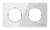 Рамка 2-постовая ABB NIE Skymoon Стекло белое 8672 CB ABB Skymoon 2CLA867200A3001