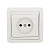 Розетка 1-местная без заземления 10A EKF PROxima Лондон Белый