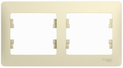 Рамка 2-постовая горизонтальная Systeme Electric Glossa Бежевый Systeme Electric Glossa GSL000202
