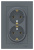 Розетка двойная с заземлением 16A в сборе Schneider Electric AtlasDesign Грифель Systeme Electric AtlasDesign ATN000724
