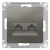 Розетка двойная компьютерная RJ45+RJ45 кат.5E механизм Schneider Electric AtlasDesign Сталь Systeme Electric AtlasDesign ATN000985