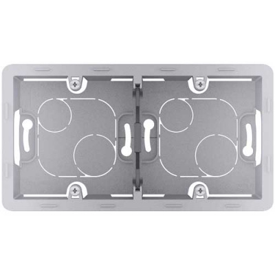 Коробка для накладного монтажа, 2 поста Legrand Inspiria Алюминий Legrand Inspiria 673992