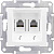 Розетка телефонная 2-ая RJ11 Schneider Electric Sedna Белый