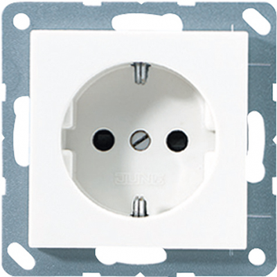 Механизм Розетка с заземлением винт.зажим Jung Белый Jung Jung Механизмы A1521WW