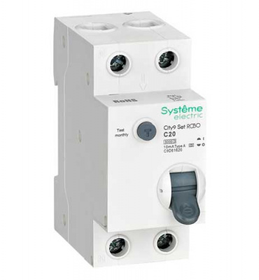 Systeme Electric City9 Set Дифавтомат 1P+N С 20А 6kA 10мА A 230В Systeme Electric City9 C9D61620