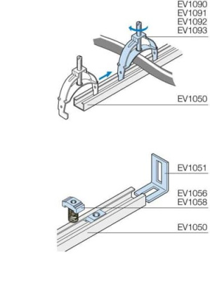 Профиль алюминиевый под скользящую гайку 30х15х1.8 ABB IS2 ABB IS2 EV1050