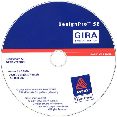 Механизм Программное обеспечение для создания редактирования и печати надписей Gira Gira Gira Механизмы 142300Gira