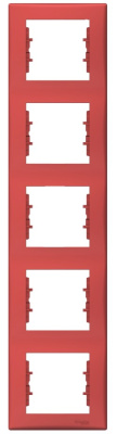 Рамка 5-постовая вертикальная Schneider Electric Sedna Красный Schneider Electric Sedna SDN5801541