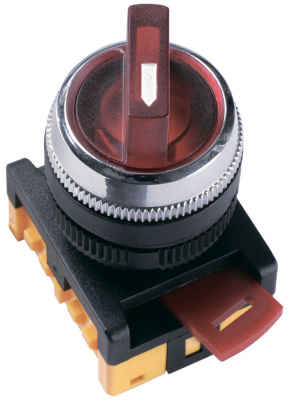 Переключатель АNСLR-22-3 на 3 фикс.полож.красный неон/240В I-O 1з+1P IEK IEK  BSW10-ANCLR-3-K04