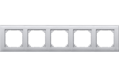 Рамка 5-постовая Merten System M M-Plan Алюминий Merten M-Plan MTN486560
