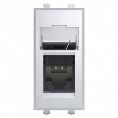 Компьютерная розетка RJ-45 модульная, кат.6, "Avanti", "Закаленнаясталь", 1 модуль DKC DKC Avanti 4404291DKC