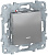 Переключатель 1-клавишный перекрестный с подсветкойсх.7A Schneider Electric Unica New Алюминий