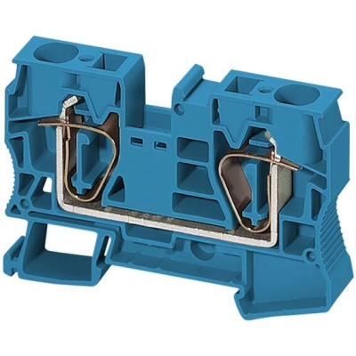 Клеммник пружинный проходной 16мм2 2 точки подключения синий Schneider Electric Schneider Electric  NSYTRR162BL