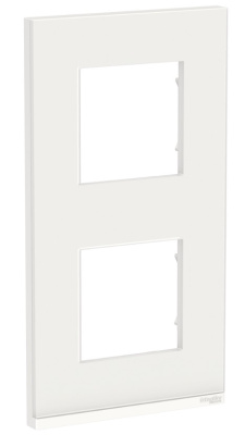 Рамка 2-постовая вертикальная Schneider Electric Unica New Pure Белое стекло/Белый Schneider Electric Unica New Pure NU6004V85