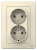 Розетка двойная с заземлением без шторок скрытой установки 16A 250В Systeme Electric Blanca Молочный Systeme Electric Blanca BLNRS001022