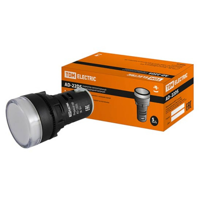 Лампа сигнальная LED матрица 22мм 36V ACDC белый TDM AD-22DS TDM ELECTRIC AD-22DS SQ0702-0023