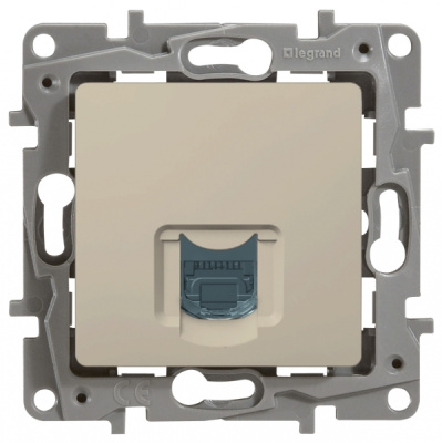 Розетка RJ45 категория 5e UTP IEK Etika Cлоновая кость IEK Etika 672341