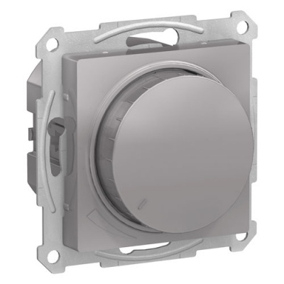 Светорегулятор (диммер) повор-нажим LED RC 400Вт механизм Schneider Electric AtlasDesign Алюминий Systeme Electric AtlasDesign ATN000323