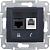 Розетка телефонная RJ11 + компьютерная RJ45 кат.5е UTP Schneider Electric Sedna Графит