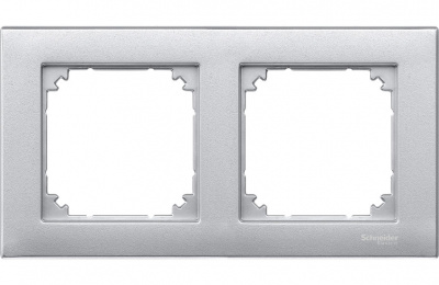 Рамка 2-постовая Merten System M M-Plan Алюминий Merten M-Plan MTN486260