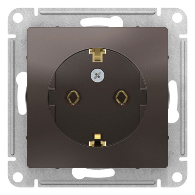 Розетка с заземлением 16A механизм Schneider Electric AtlasDesign Мокко Systeme Electric AtlasDesign ATN000643