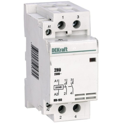 Контактор модульный 40A 2НО DEKraft МК103-040A-230B-20 DEKraft МК-103 18078DEK