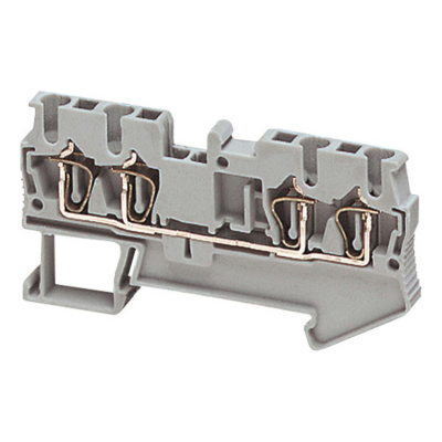 Клеммник пруж проход 2,5мм2 4тчк серый Schneider Electric Schneider Electric  NSYTRR24