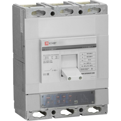 Выключатель нагрузки 800/800A 3P 35кА с электронным расцепителем EKF PROxima ВА-99 EKF PROxima ВА-99 mccb99-800-800e