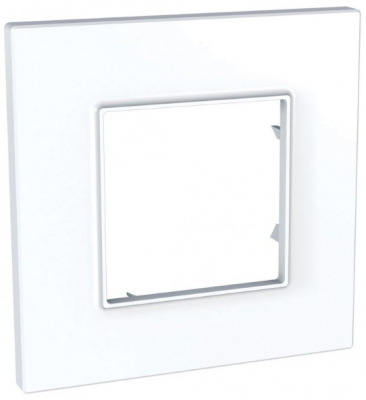 Рамка 1-постовая Schneider Electric Unica Quadro Белый Schneider Electric Unica MGU2.702.18