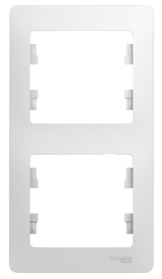 Рамка 2-постовая вертикальная Systeme Electric Glossa Белый Systeme Electric Glossa GSL000106