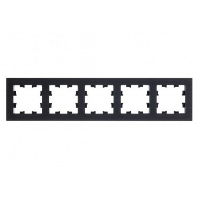 SE AtlasDesign Рамка 5-постовая Металл Оникс Nature Systeme Electric AtlasDesign Nature ATN312305