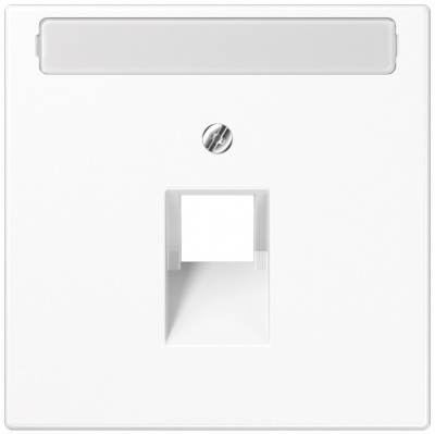Накладка 1-ой наклонной телефонной/комп розетки с полем для надписи Jung Белый Jung LS серия LS969-1NAUAWW