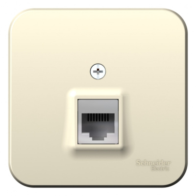 Розетка компьютерная RJ45 кат.5E накладного монтажа с изолирующей пластиной Systeme Electric Blanca Молочный Systeme Electric Blanca BLNIA045002