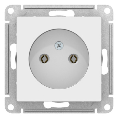 Розетка без заземления 16A механизм Schneider Electric AtlasDesign Белый Systeme Electric AtlasDesign ATN000141