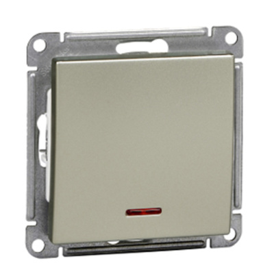 W59 1-клавишный Выключатель с подсв. 10АХ, механизм, шампань Schneider Electric Systeme Electric  VS110-153-4-86