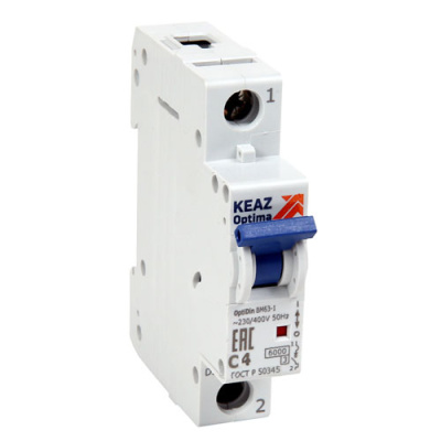 Автоматический выключатель 1P 5А (C) 6kA КЭАЗ OptiDin BM63 КЭАЗ OptiDin BM63 260513КЭАЗ