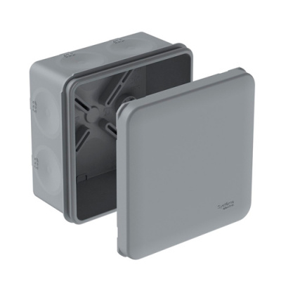 Systeme Electric MultiBox Коробка распределительная с мембранными вводами IP66 85х85х42 Серая (со стикером) под пистолет Systeme Electric MultiBox IMT351971