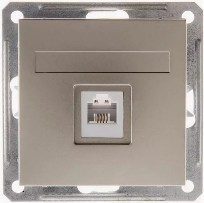 Розетка компьютерная 1-ая RJ45 кат.5e Wessen 59 Шампань Wessen Wessen 59 RSI-152K5E-4-86