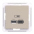 SE AtlasDesign Розетка USB высокоскор.заряд. Песочный A + тип-C 45Вт QC PD механизм Systeme Electric AtlasDesign ATN001229