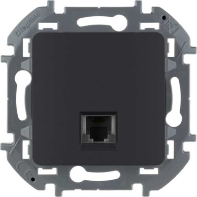 Розетка телефонная для скрытого монтажа, разьем RJ 11 Legrand Inspiria Антрацит Legrand Inspiria 673823
