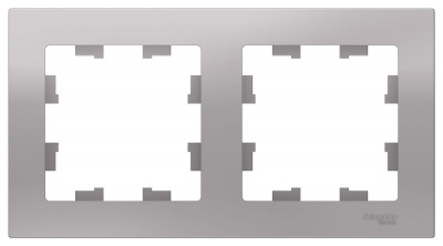 Рамка 2-постовая универсальная Schneider Electric AtlasDesign Алюминий Systeme Electric AtlasDesign ATN000302