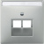 Накладка розетки UAE RJ45 наклонной 2 поста Merten System Design Сталь Merten System Design MTN292646