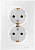 Розетка 2-я с заземлением в сборе с рамкой Schneider Electric Sedna Белый
