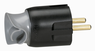 Вилка 2К+3 16A с поворотным механизмом, винтовой зажим, черная Legrand Элиум Legrand  050173